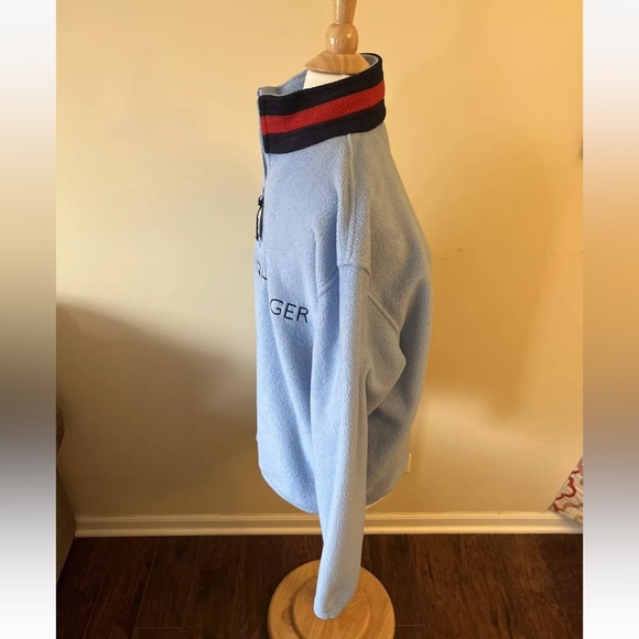 Vintage Tommy Hilfiger Quarter Zip Fleece Spellout Pullover - Picture 2 of 8